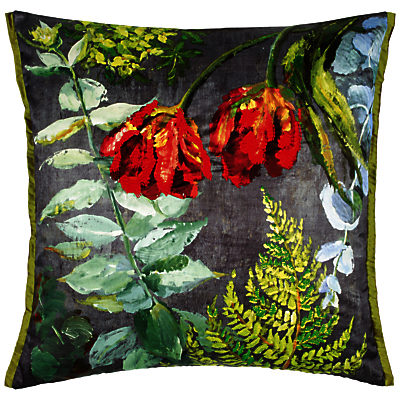 Designers Guild Tulipani Cushion, Graphite